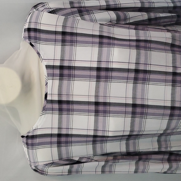 Ann Taylor LOFT Plaid Blouse Top with Keyhole Back - Picture 2 of 11